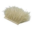 thumbnail image 4 of JUNWELL 1 Yard Dyed Ostrich Feather Fringe Trim Ribbon Embellishment Cream, 4 of 8