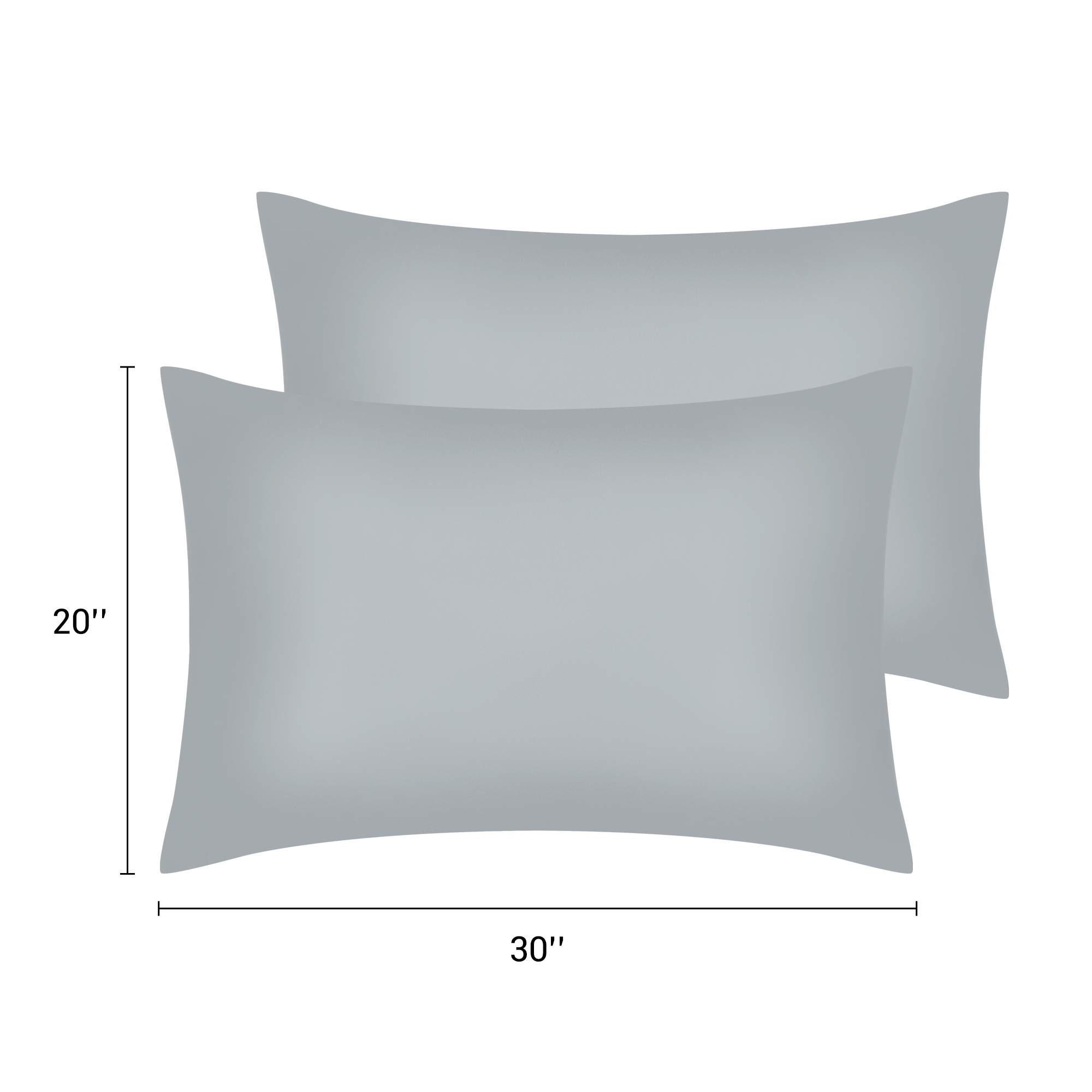 Unique Bargains Satin Pillow Case Cooling Pillowcases with Envelope Closure Queen Gray