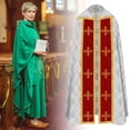 thumbnail image 4 of Medieval Formal Cape, White Decorative Printed Wrap, 47.24inch, 4 of 7