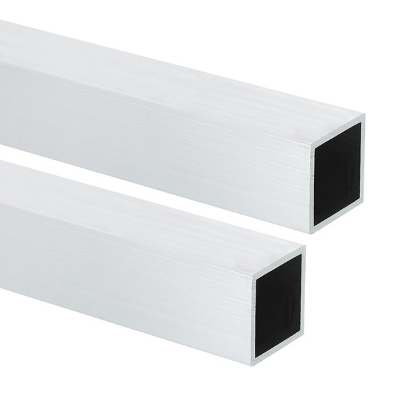 Uxcell 6063 Aluminum Square Tubing,0.98"x0.98"x14" Long 0.06" Wall Thick 2pcs