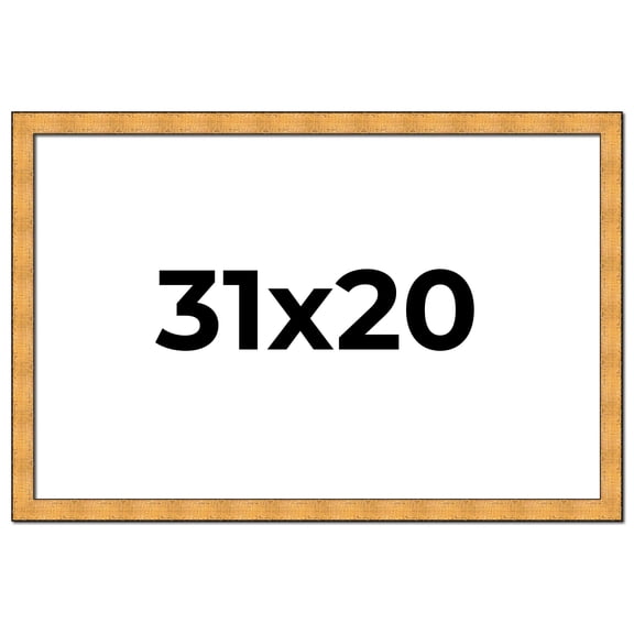 31x20 Frame Gold Rustic Solid Wood Picture Frame | 1.25 Inch Wide Moulding | Rustique Gold