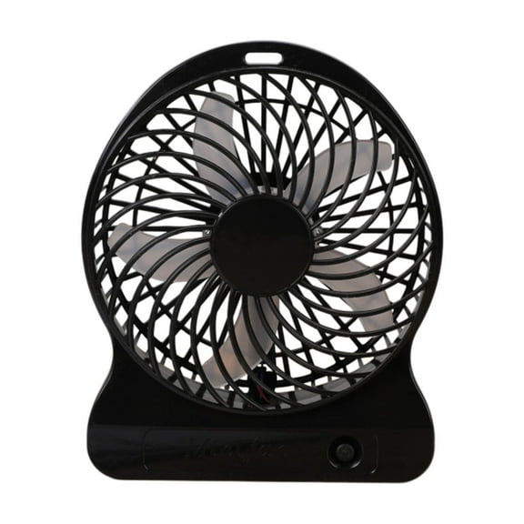 Black Usb Rechargeable Desktop Fan 3 Speeds Silent Portable Small Table Fan For Office Bedroom Home