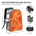 thumbnail image 2 of 16 Inch Transparent Backpack With Lightweight And Durable Design Without Pockets Transparent For Work Business Travel Sports Orangered Marble_1, 2 of 7