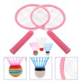 thumbnail image 1 of OULII Badminton Kit 1 Set Rosy Color Suitable for Beach Park Backyard Outdoor Activities, 1 of 8