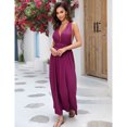 thumbnail image 3 of Women's V Neck Sleeveless Slit Flowy Loose Dress, 3 of 5