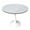 White/Marbled White, variant on LeisureMod Bristol Mid-Century Modern Round Table with a 31" Wood Top and Iron Pedestal Base in Gloss Finish for Kitchen and Dining Room, Marbled White