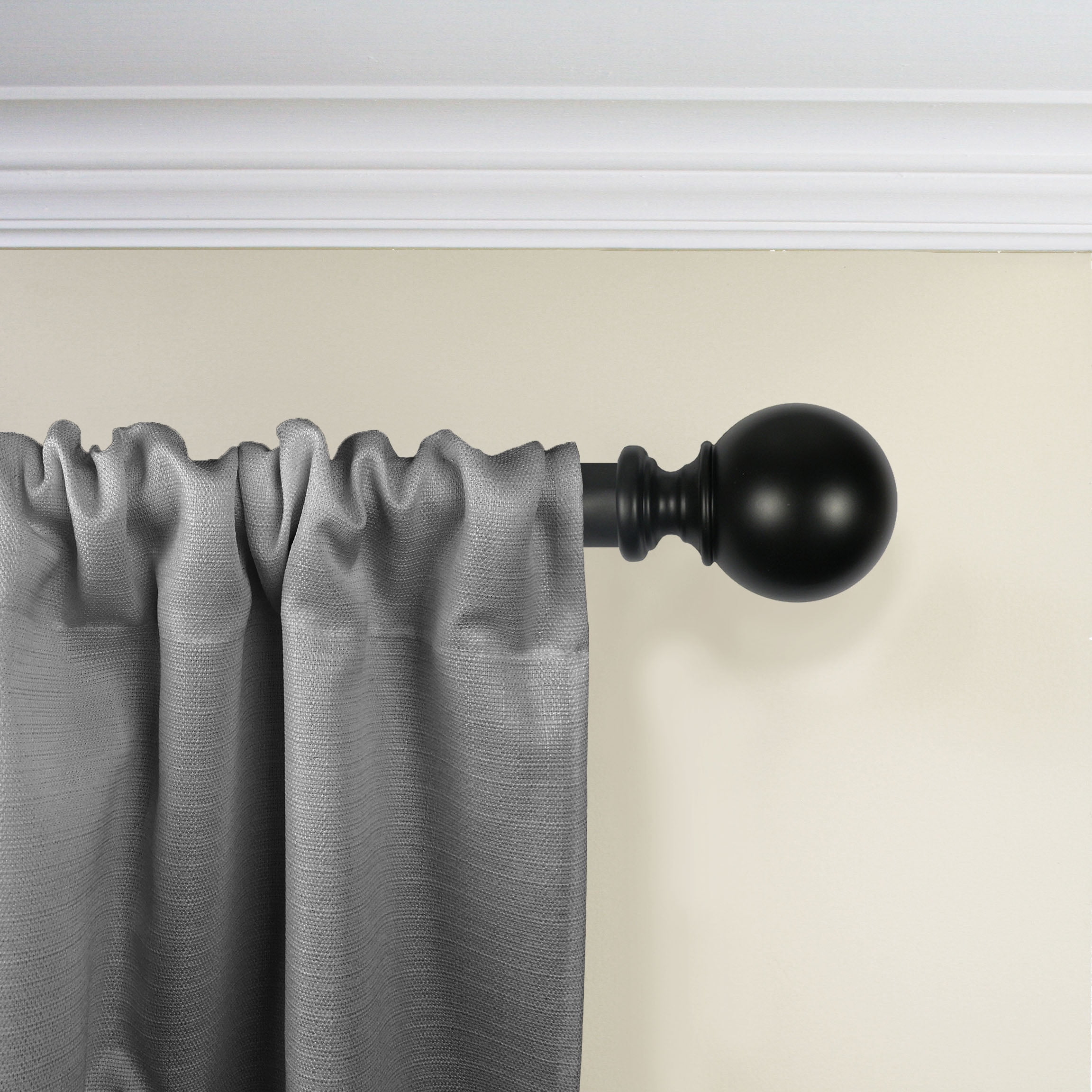Mainstays 1 Diameter Decorative Curtain Rod With Ball Finial Mainstays 1 Diameter Decorative Curtain Rod With Ball Finial Com