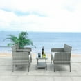 thumbnail image 2 of SAFAVIEH Outdoor Collection Aboka 4-Piece Patio Set Grey/Grey, 2 of 3