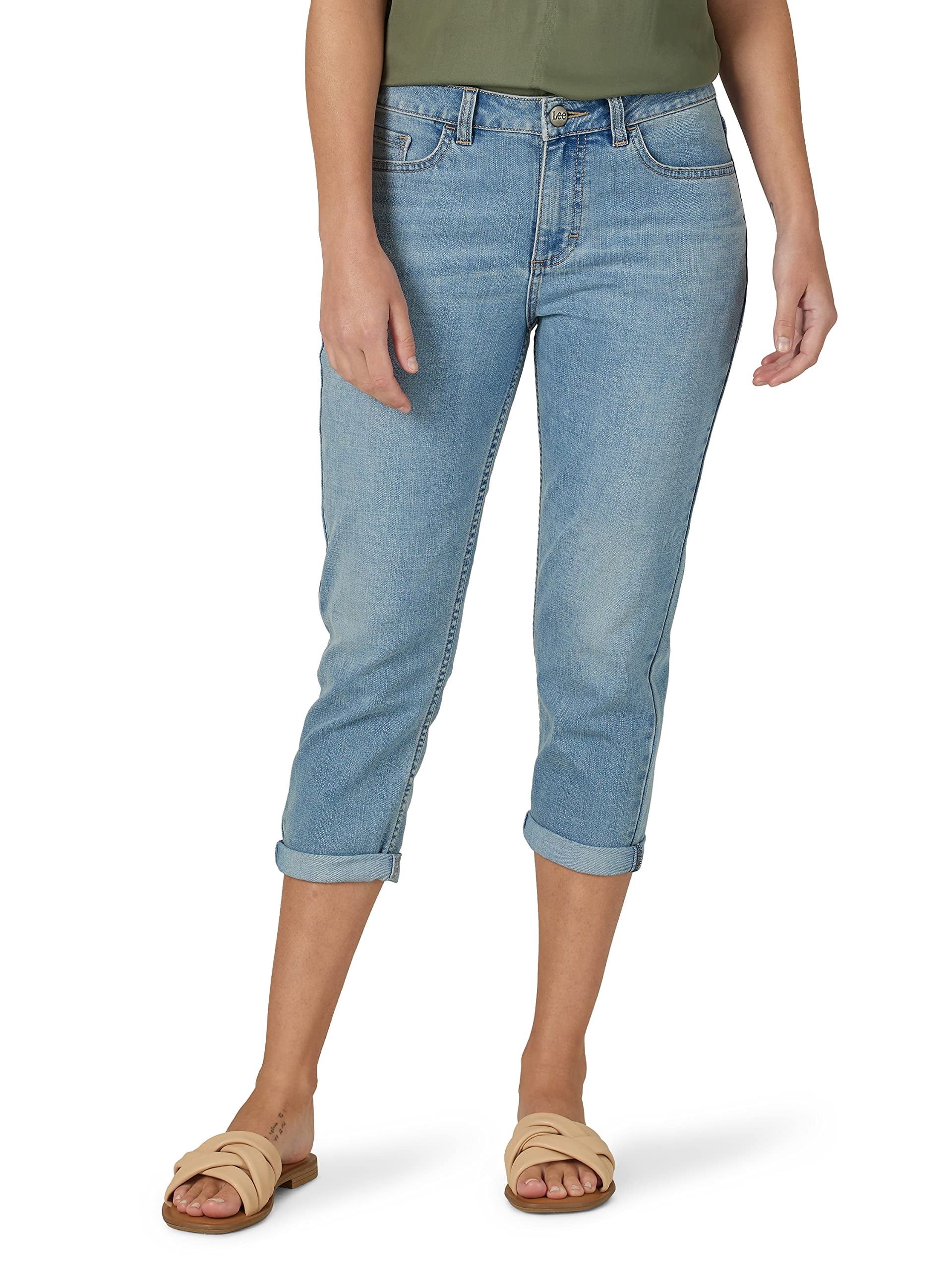 Lee Women's Legendary Capri Jean, Cloud Indigo, 14