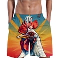thumbnail image 2 of cllios Hawaiian Board Shorts Swimwear Mens Quick Dry Swimming Trunks Big and Tall 5 Inch Elastic Waisted Beach Shorts Drawstring Breathable Board Shorts Funny Printed Beachwear, 2 of 5