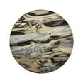 thumbnail image 3 of Spitiko Homes Marble Tripod table with brass inlay Grey/Gold 16", 3 of 8