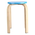 thumbnail image 2 of 1Pc AntiSlip Bent Wood Stacking Stool Candy Color Home Furniture Kids Room Decor Blue, 2 of 8