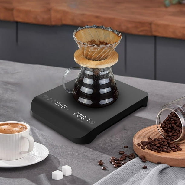 Báscula Digital Con Temporizador, Fácil De Limpiar, Pantalla LED, Báscula Electrónica