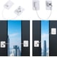 thumbnail image 3 of Paquete de 3 ventanas de seguridad para niños blancas, cerradura adhesiva para puerta de refrigerador, restrictor de apertura de cable, bloque de ventana de seguridad para niños con 3 llaves par, 3 of 5