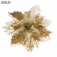 thumbnail image 3 of 5Pcs Christmas Glitter Artificial Poinsettia Flowers Xmas Poinsettia Artificial Wedding Flowers Decorations Xmas Tree Ornaments for Party Favors, 6inch, 3 of 9