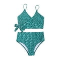 thumbnail image 3 of Hinvhai Womens swimsuits clearance,Women Bandeau Bandage Bikini Set Push-Up Brazilian Swimwear Beachwear Swimsuit Green M(M), 3 of 8