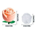 thumbnail image 2 of 3D Rose Ice Cube Mold, Ice Cube Trays for Freezer with Lid, 6 Grid Silicone Easy Release Ice Trays, Rose Cute Ice Mold for Gift, Date Drinks, Coffee, Whiskey, Cocktail, 2 of 2