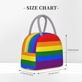 thumbnail image 6 of Lunch Bag Rainbow Flag Reusable Insulated Lunch Tote Cooler Box for Women Men Light Grey, 6 of 7