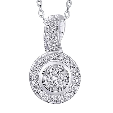 Diamond Fashion Pendant Necklace in 14K White Gold (1/2 cttw G-H I2-I3)