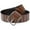 brown, variant on Punplita Women Belts with Silver Wide Buckle Punk Rock Leather Rivets Brown Belt