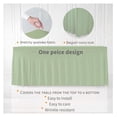thumbnail image 5 of Sage Green Tablecloth Rectangle 6ft - Spandex Table Skirt Covers 2pcs - Banquet Linen for Party Decorations, Weddings, Events, 5 of 9