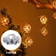 thumbnail image 4 of Cadena de luces de calavera de Halloween, decoración de horror luminosa, colgante de artesanía, 4 of 9