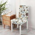 thumbnail image 4 of Vintage Floral Dining Chair Covers Set of 6,Removable Washable Parsons Chair slipcovers,Kitchen Spring Summer Decor Chair Seat Cover Protectors(Vintage,6 Pack), 4 of 6