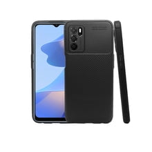Atti Rugged Carbon Oppo A16 Negro 1pz Mas Mica 9D ATTI Funda de Silicon Uso Rudo