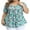 Light Green, variant on Plus Size Tops for Women Short Sleeve Buttons Up Blouses Flowy Floral Tunic Tops