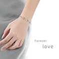 thumbnail image 3 of Pulsera ajustable TANGJMXG con dije de símbolo de amor infinito de plata de ley 925 Para mujer regalo día de la madre, 3 of 5