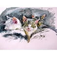 thumbnail image 3 of Kovacs, Anna Brigite 24x19 Black Modern Framed Museum Art Print Titled - Our Cats, 3 of 5