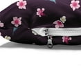 thumbnail image 4 of Cherry Blossom Pet Bed, Spring Night Sakura Yozakura Pattern on Nocturnal Background, Chew Resistant Pad for Dogs and Cats Cushion with Removable Cover, 24" x 39", Dark Purple Teal, by Ambesonne, 4 of 4