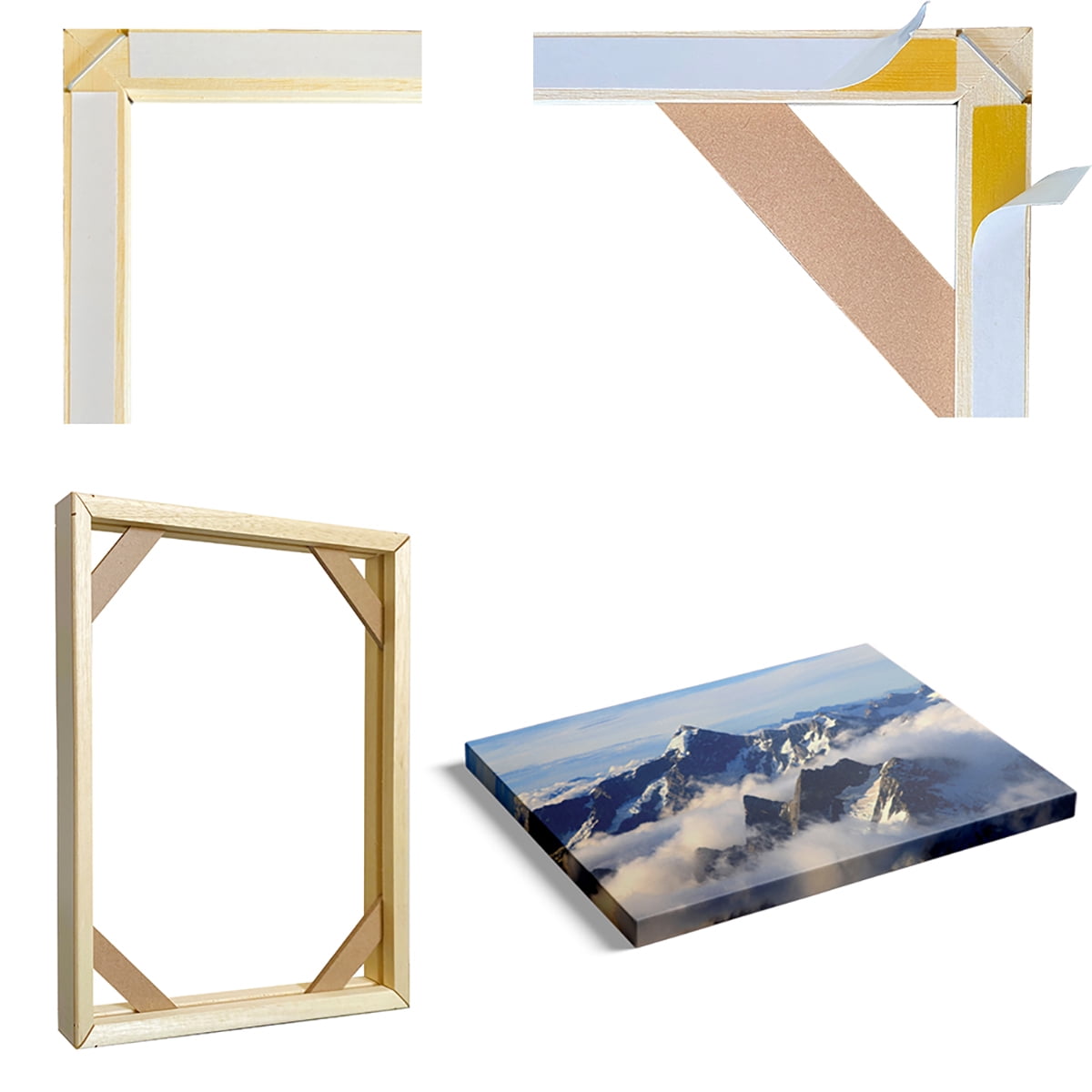 P&L Art Canvas Frame Kit Stretcher Bar - 24X36 Inch Customized Wooden Frames for Oil Painting & Gallery Wrap Wall Art