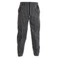 thumbnail image 1 of Moyic Elástico Restaurante Café Chef Camarero Pantalones Pantalones Uniforme Accs Rayado Cocina y Comedor Rayas Blancas Negras 3XL, 1 of 1