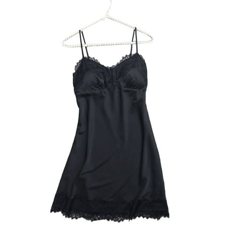 Sexy Women Spaghetti Strap Lace Lingerie Chemise Babydoll Nightdress Sleepwear