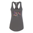 thumbnail image 3 of Tired Sleeping Cat | I Wish I Was My Cat Funny Colorful Kitty | Dean Russo Art Animal Lover Ladies Racerback Tank Top, Dark Grey, X-Large, 3 of 6