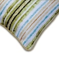 thumbnail image 2 of The HomeCentric Throw Pillow Cover, Decorative Green Pack of 2, 16"x16" (40x40 cm) Pillow Covers, Jacquard Silk Throw Pillow Covers, Striped Contemporary Style Easter - Stripe Up My LIfe, 2 of 4