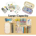 thumbnail image 5 of Large Storage Pencil Pen Case Bag with Zipper Big Capacity Pouch Organizer for Office College School Travel Holder Box, 5 of 8