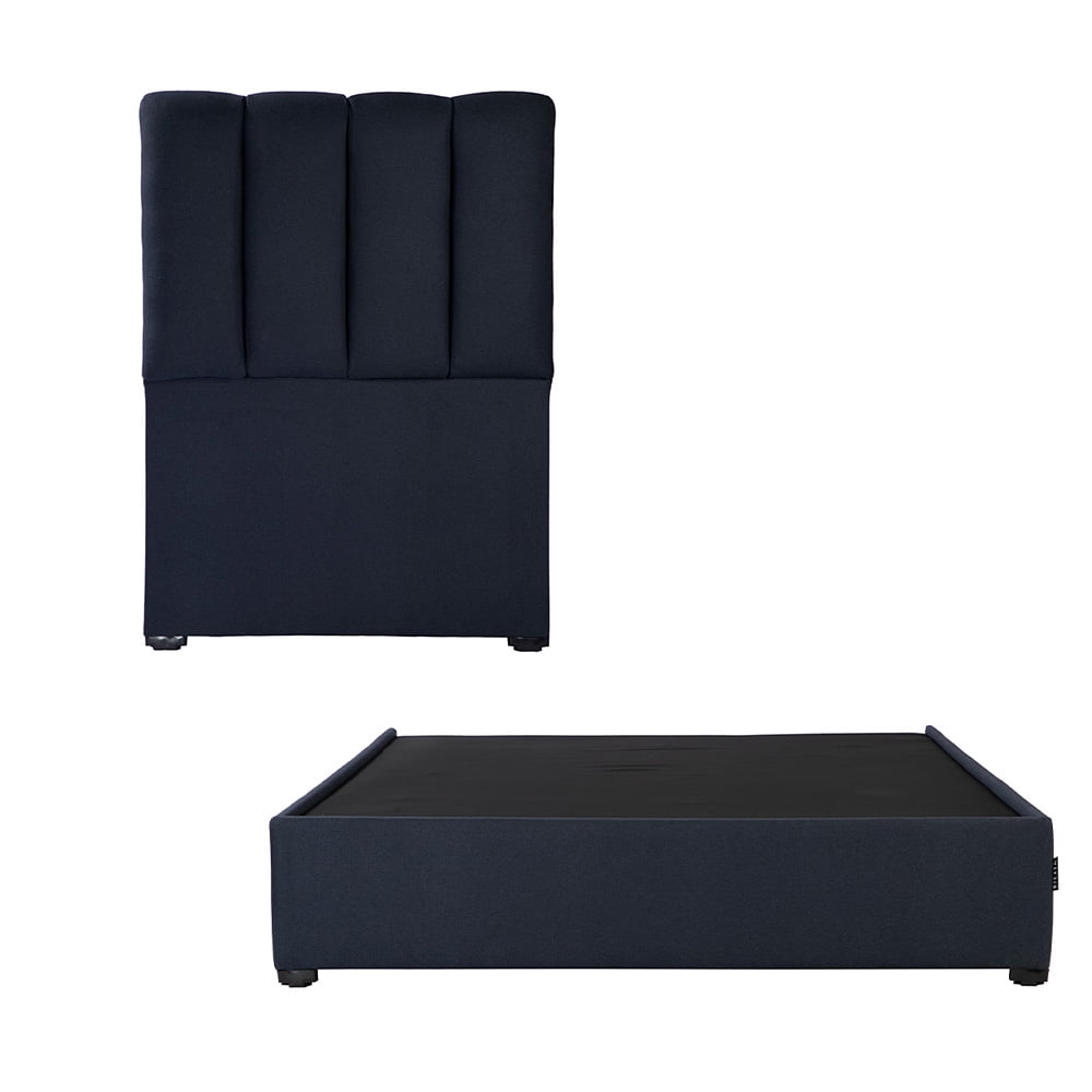 Box Base cama Individual + Cabecera Kami Azul | Walmart en línea