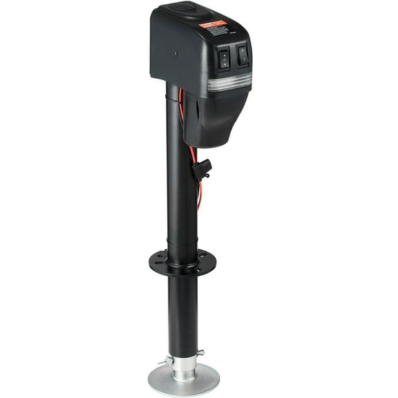 4000 lbs Power Tongue Jack Electric Trailer Jack, 9.84"-33.85" Lift Range with Waterproof Cover, Ideal for RV Trailer, Horse Trailer, Yacht Trailer