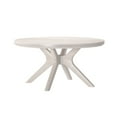thumbnail image 3 of Plank+Beam Solid Wood Cross Leg Round Coffee Table, 36" Coffee Table for Living Room, White Sand, 3 of 8