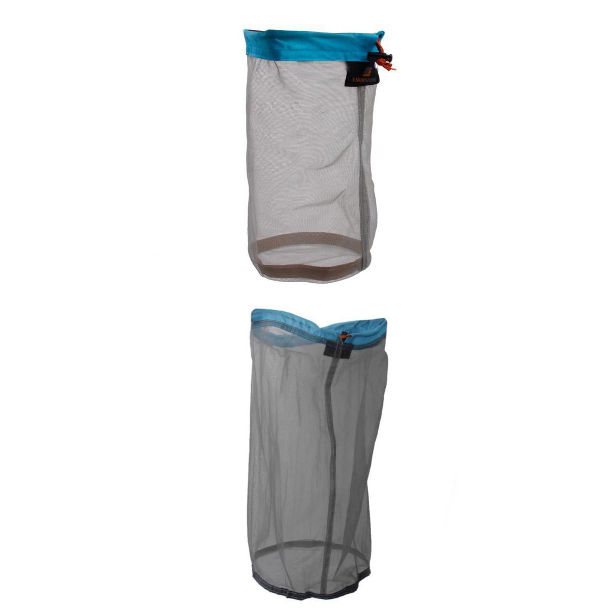 S/M/L/XL/XXL VGEBY Nylon Storage Mesh Stuff Storage Sack Drawstring Mesh Bag for Camping Hiking 