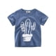 thumbnail image 3 of 7TAzul claroRopa de verano de manga corta de algodón para niños, camiseta estampada de dibujos animados esquí esquí Gafas de esquí, 3 of 5