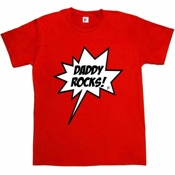 Personalizado tee Daddy Rocks Cool Dad Día Del Padre Cumpleaños Regalo De Navidad Personalidad Camiseta top
