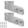 thumbnail image 1 of JQK Door Hasp Latch Lock, 5 Inch Stainless Steel Safety Packlock Clasp, Brushed Finish 2 Pack, DL130-BN-P2, 1 of 1