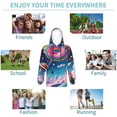 thumbnail image 5 of Fotbe Colorful Donut Pattern Youth Pullover Hooded Sweatshirt, Boys Hoodie, Kangaroo Pocket Hoodie for Kids Girls -Small, 5 of 6