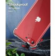 iPhone SE Case 2020, iPhone 8 Case, iPhone 7 Case, Clear Reinforced Corners TPU Bumper Cases for iPhone SE 2nd Generation, Thin Soft anti-Scratch Shockproof & Dropproof Protective Cover