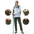 thumbnail image 5 of Women's Hiking Cargo Pants Water-Resistant Quick Dry Lightweight UPF 50+ Travel Camping Work Pants Zipper Pockets Army Green XL, 5 of 7