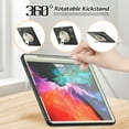 thumbnail image 6 of Dteck iPad Pro 12.9 2022 Case with Built-in Screen Protector, iPad Pro 12.9 6th/5th/4th/3rd Gen Case, Heavy Shockproof Rotatable Kickstand Cover with Hand/Shoulder Strap, Black+Beige, 6 of 8