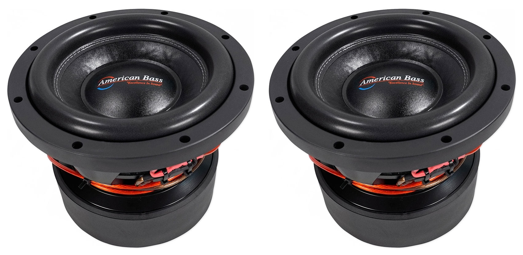 (2) American Bass HD10D2 HD 10&quot; 4000w Competition Car Subwoofers 300 Oz Magnets